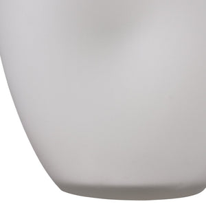 Atlas Dent Vase - Artful Hand-Blown Glass with Sculptural Dented Design for Modern Home Décor & Styling Large White AC11244-02