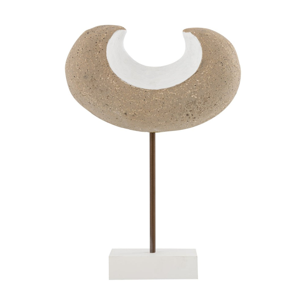 Atlas Don Object I - Sophisticated Beige Decorative Sculpture for Modern Interiors & Minimalist Style AC11250-01