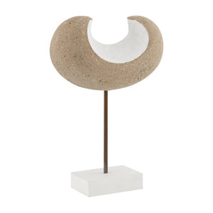 Atlas Don Object I - Sophisticated Beige Decorative Sculpture for Modern Interiors & Minimalist Style AC11250-01