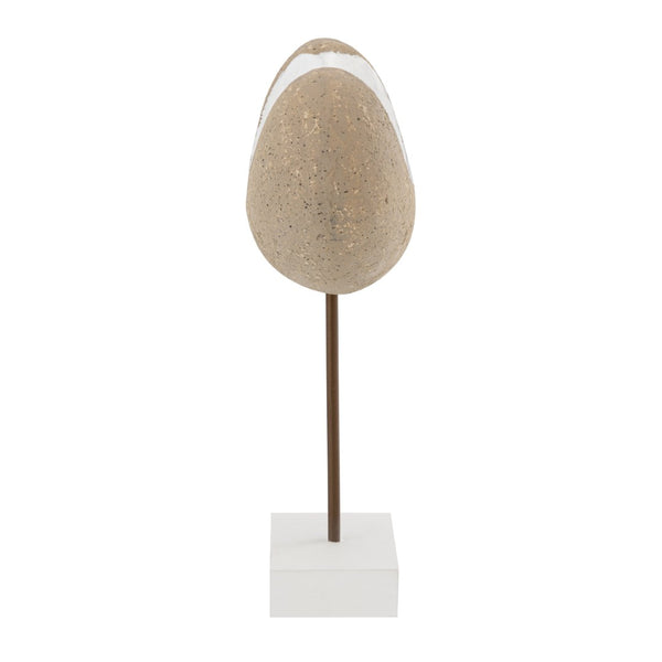 Atlas Don Object I - Sophisticated Beige Decorative Sculpture for Modern Interiors & Minimalist Style AC11250-01