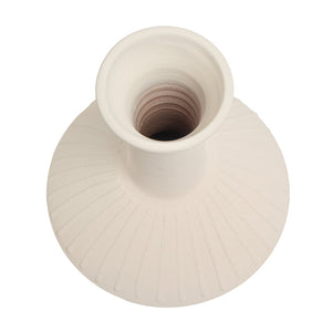 Atlas Doric Vase - Sculptural Ceramic Elegance with Contemporary Matte Finish for Modern Interiors Medium White AC11253-01