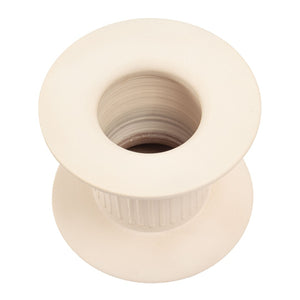Atlas Doric Vase - Sculptural Ceramic Elegance with Contemporary Matte Finish for Modern Interiors Small White AC11254-01