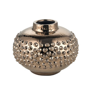 Atlas Dorus Sculptural Vase - Timeless Glamour with Textured Gold Finish for Elegant Home Décor Medium Gold AC11257-01