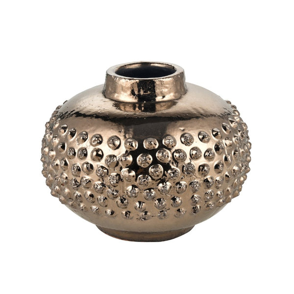 Atlas Dorus Sculptural Vase - Timeless Glamour with Textured Gold Finish for Elegant Home Décor Medium Gold AC11257-01