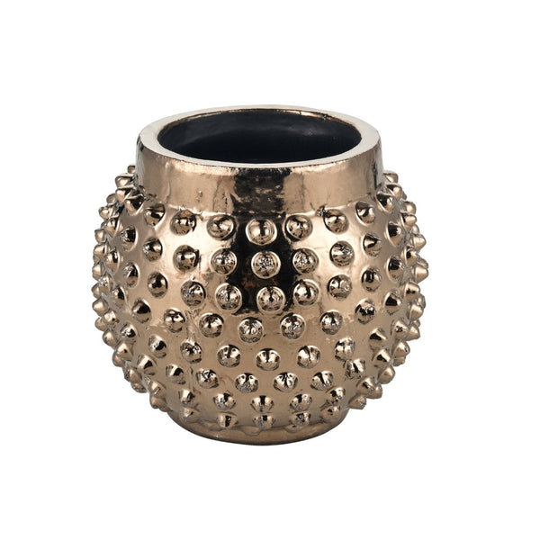 Atlas Dorus Sculptural Vase - Timeless Glamour with Textured Gold Finish for Elegant Home Décor Small Gold AC11258-01
