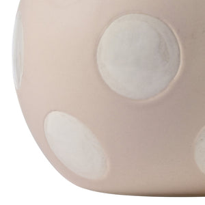 Atlas Dottie Decorative Earthenware Bottle – Artisanal Matte Taupe with Glossy Cream Dots for Stylish Interiors Small Taupe AC11261-01