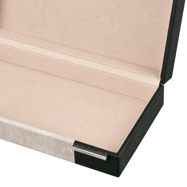 Atlas Dove Box - Chic Faux Shagreen Storage Solution with Modern Two-Tone Design for Stylish Organization Small AC11262-01