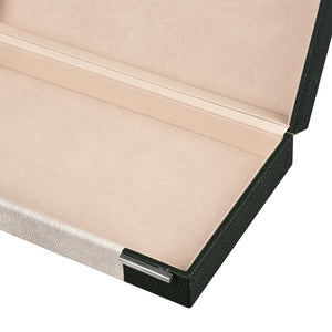 Atlas Dove Box - Chic Faux Shagreen Storage Solution with Modern Two-Tone Design for Stylish Organization Large AC11262-02