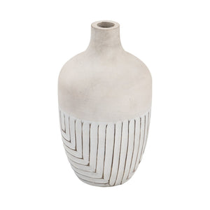 Atlas Drake Vase - Sculptural Wooden Centerpiece with Antique Carving for Modern Decor & Dried Botanicals AC11266-01