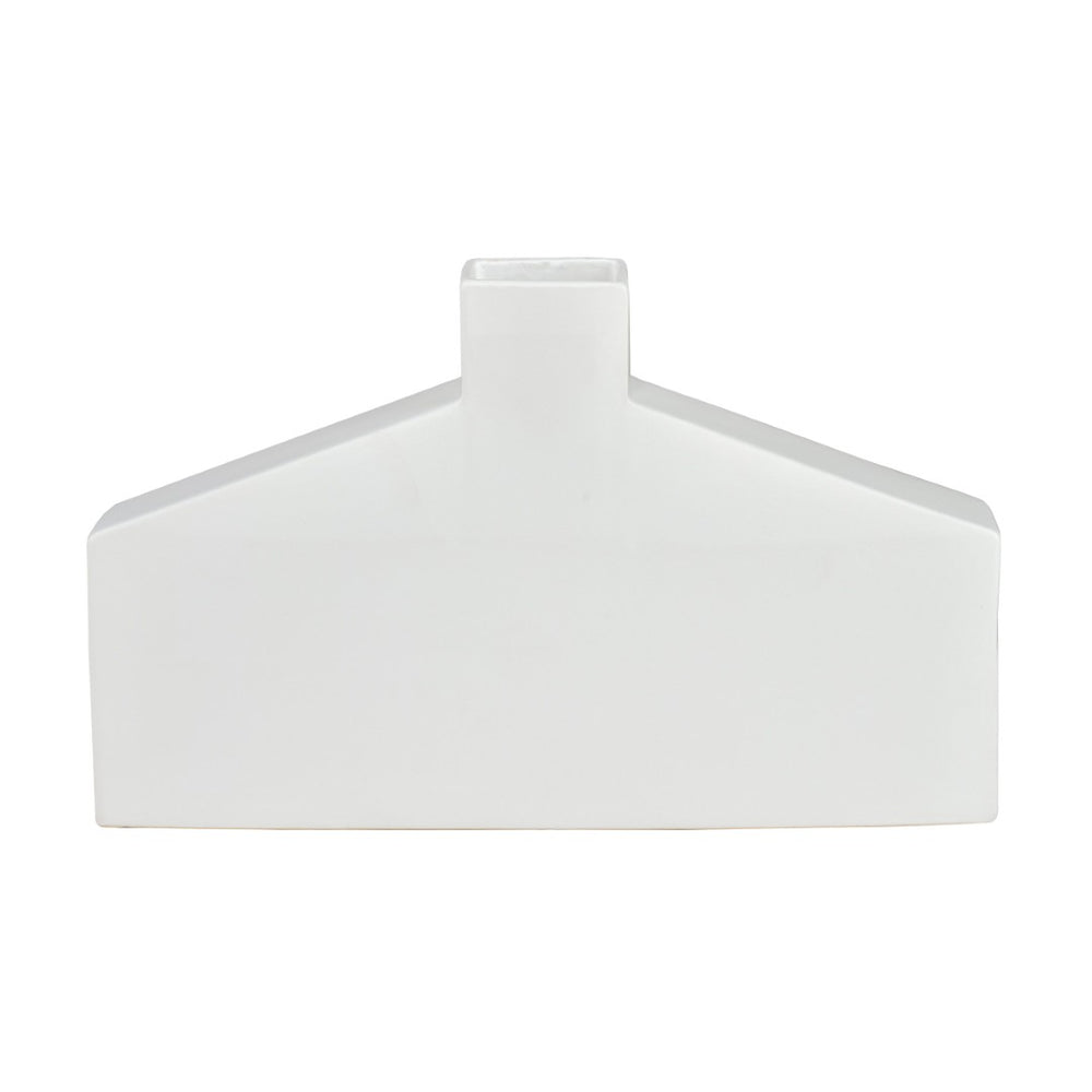 Atlas Drue Vase - Modern Sculptural Ceramic Accent for Stylish Home Décor and Elegant Displays Short Matte White AC11269-01