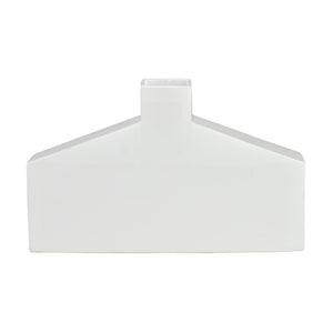 Atlas Drue Vase - Modern Sculptural Ceramic Accent for Stylish Home Décor and Elegant Displays Short Matte White AC11269-01