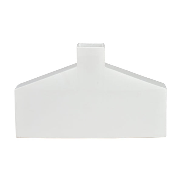 Atlas Drue Vase - Modern Sculptural Ceramic Accent for Stylish Home Décor and Elegant Displays Short Matte White AC11269-01