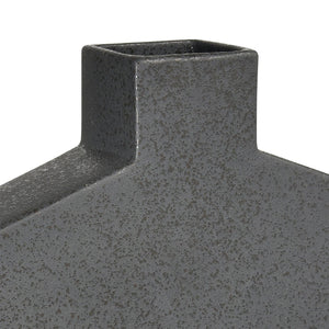 Atlas Drue Vase - Modern Sculptural Ceramic Accent for Stylish Home Décor and Elegant Displays Short Speckled Black AC11269-02