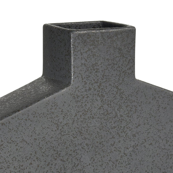 Atlas Drue Vase - Modern Sculptural Ceramic Accent for Stylish Home Décor and Elegant Displays Short Speckled Black AC11269-02