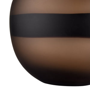 Atlas Dugan Vase - Modern Hand-Blown Glass Accent with Matte Finish and Bold Black Detailing for Elegance Short Tobacco AC11271-01