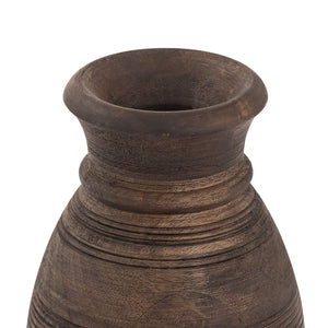 Atlas Dunn Vase - Hand-Finished Decorative Accent with Curved Silhouette and Elegant Brass Inlay Detail Small AC11275-01