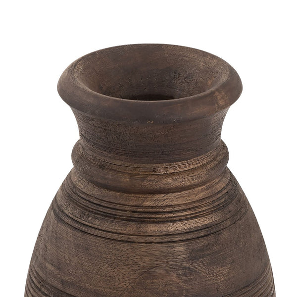 Atlas Dunn Vase - Hand-Finished Decorative Accent with Curved Silhouette and Elegant Brass Inlay Detail Small AC11275-01