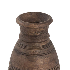Atlas Dunn Vase - Hand-Finished Decorative Accent with Curved Silhouette and Elegant Brass Inlay Detail Large AC11275-02