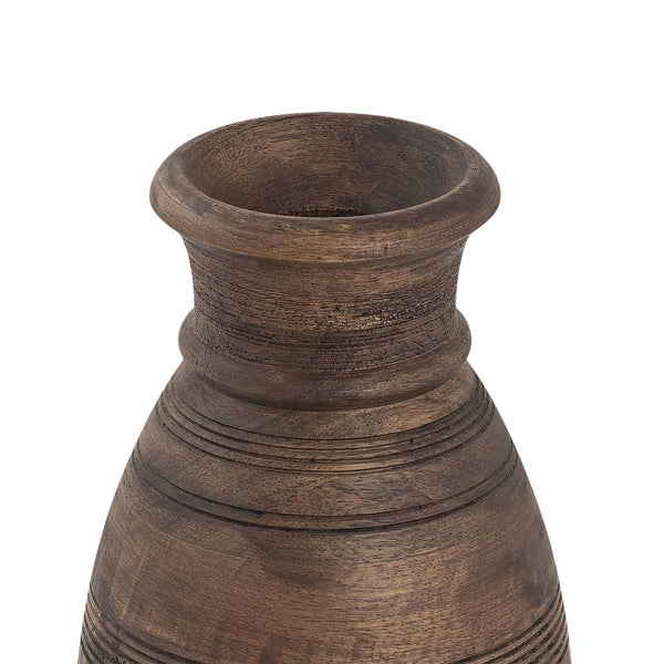 Atlas Dunn Vase - Hand-Finished Decorative Accent with Curved Silhouette and Elegant Brass Inlay Detail Large AC11275-02