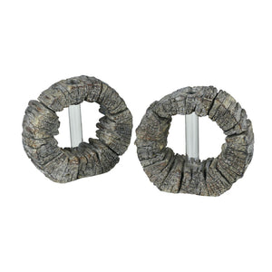 Atlas Eastwood Modern Concrete Bud Vases - Set of 2 Gray, Minimalist Design for Stylish Home Decor AC11280-01S