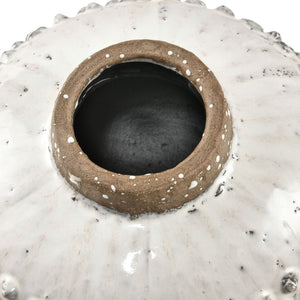 Atlas Echten Terracotta Vase - Rustic Aged White Decorative Accent for Coastal & Farmhouse Interiors AC11284-01