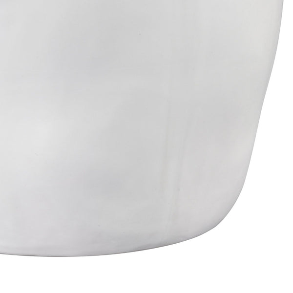 Atlas Elias Vase - Sculptural Earthenware Design with Serene White Satin Finish for Minimalist Decor Small AC11289-01