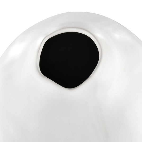 Atlas Elias Vase - Sculptural Earthenware Design with Serene White Satin Finish for Minimalist Decor Large AC11289-02