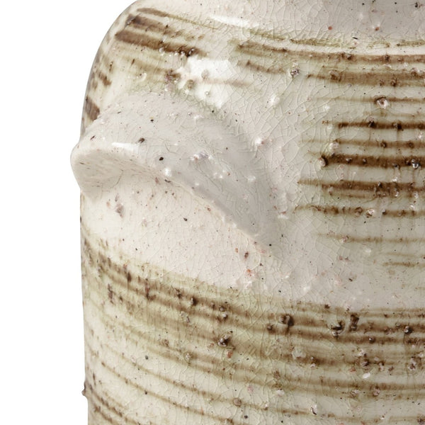 Atlas Ellen Vase - Sculptural Earthenware with Glossy Finish, Textured Design for Contemporary Décor Large AC11291-01