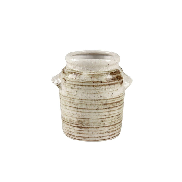 Atlas Ellen Vase - Sculptural Earthenware with Glossy Finish, Textured Design for Contemporary Décor Small AC11291-02