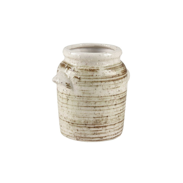 Atlas Ellen Vase - Sculptural Earthenware with Glossy Finish, Textured Design for Contemporary Décor Small AC11291-02