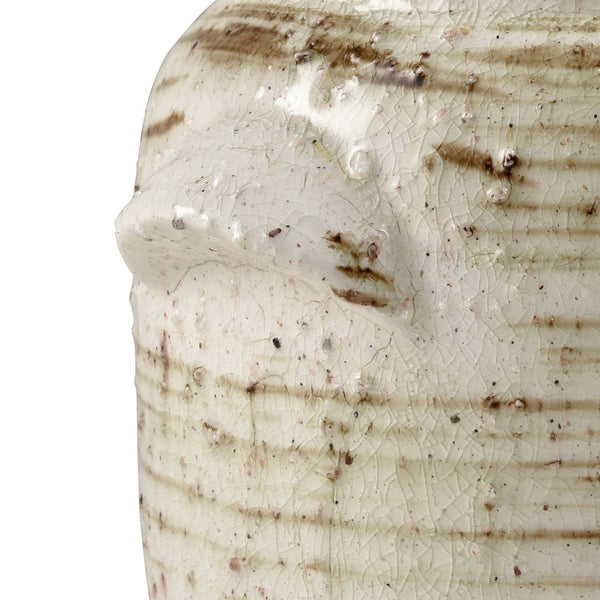 Atlas Ellen Vase - Sculptural Earthenware with Glossy Finish, Textured Design for Contemporary Décor Small AC11291-02