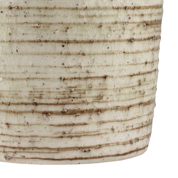 Atlas Ellen Vase - Sculptural Earthenware with Glossy Finish, Textured Design for Contemporary Décor Small AC11291-02