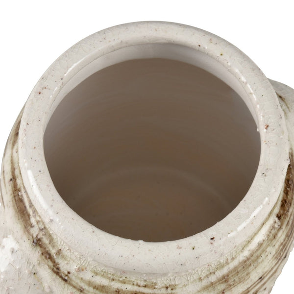 Atlas Ellen Vase - Sculptural Earthenware with Glossy Finish, Textured Design for Contemporary Décor Small AC11291-02