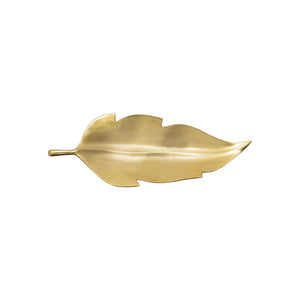 Atlas Ennis Leaf Tray Set of 2 - Elegant Bronze & Brass Decorative Accents for Modern Tabletop Décor AC11294-01S