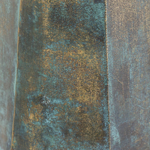 Atlas Erwin Vase Set of 2 - Sculptural Oxidized Brass Decor for Modern Interiors, Unique Patina Finish AC11295-01S