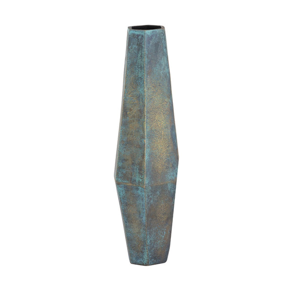 Atlas Erwin Vase Set of 2 - Sculptural Oxidized Brass Decor for Modern Interiors, Unique Patina Finish AC11295-01S