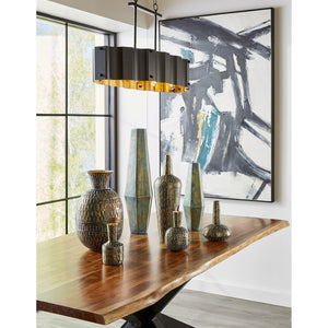 Atlas Erwin Vase Set of 2 - Sculptural Oxidized Brass Decor for Modern Interiors, Unique Patina Finish AC11295-01S