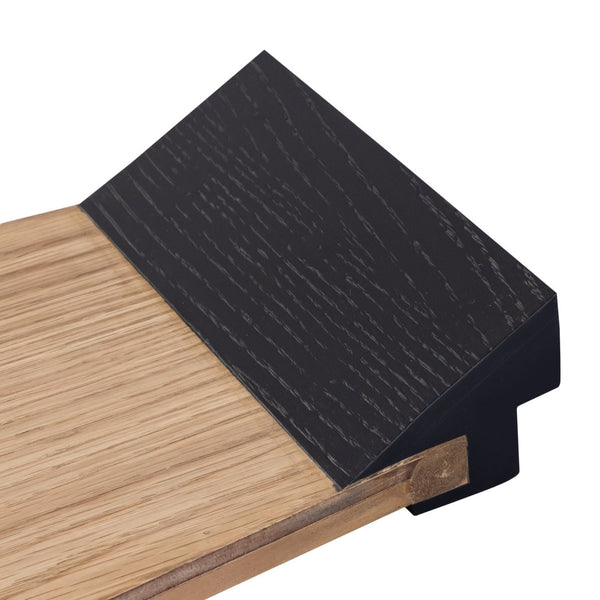 Atlas Facet Tray - Sculptural Light Oak Serving Tray with Black Handles for Elegant Japandi Style Decor AC11297-01