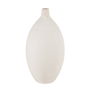 Atlas Faye Vase - Elegant Earthenware Decor for Modern Interiors, Perfect for Fresh Flowers or Dried Botanicals Large White AC11301-01