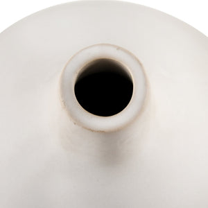 Atlas Faye Vase - Elegant Earthenware Decor for Modern Interiors, Perfect for Fresh Flowers or Dried Botanicals Large White AC11301-01