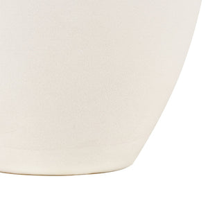 Atlas Faye Vase - Elegant Earthenware Decor for Modern Interiors, Perfect for Fresh Flowers or Dried Botanicals Large White AC11301-01