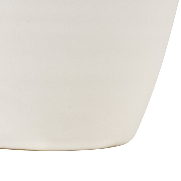 Atlas Faye Vase - Elegant Earthenware Decor for Modern Interiors, Perfect for Fresh Flowers or Dried Botanicals Medium White AC11302-01