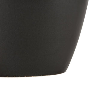 Atlas Faye Vase - Elegant Earthenware Decor for Modern Interiors, Perfect for Fresh Flowers or Dried Botanicals Medium Black AC11302-02