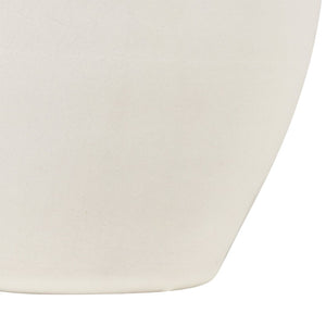 Atlas Faye Vase - Elegant Earthenware Decor for Modern Interiors, Perfect for Fresh Flowers or Dried Botanicals Small White AC11303-01