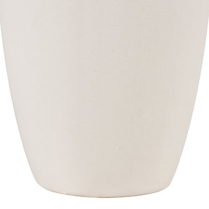 Atlas Faye Vase - Elegant Earthenware Decor for Modern Interiors, Perfect for Fresh Flowers or Dried Botanicals Tall White AC11304-01