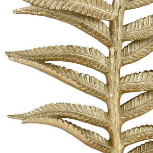Atlas Fern Sculpture Set of 2 - Elegant Decorative Accents with Gold Brass Finish & Marble Bases for Home Decor AC11310-01S