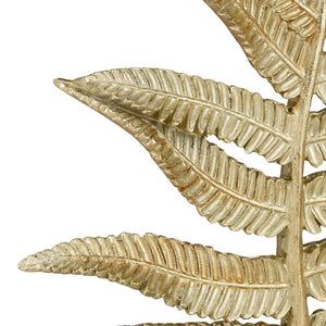 Atlas Fern Sculpture Set of 2 - Elegant Decorative Accents with Gold Brass Finish & Marble Bases for Home Decor AC11310-01S