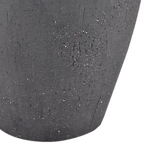 Atlas Ferraro Vase - Contemporary Earthenware with Sculptural Design for Modern Home Decor and Floral Styling Tall Black AC11312-01