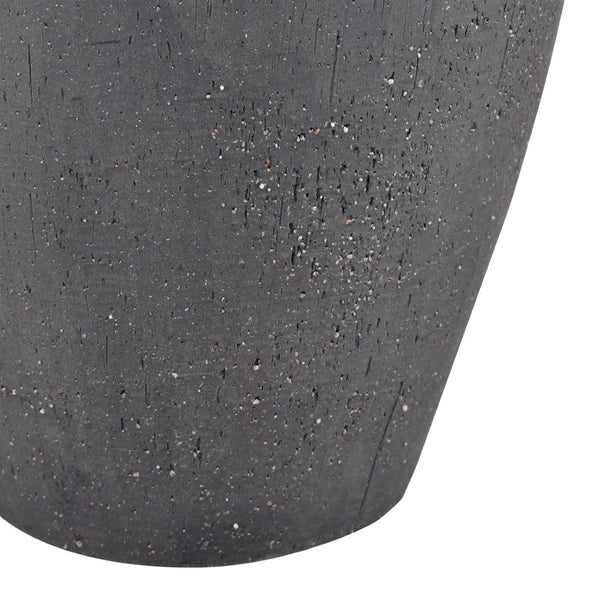Atlas Ferraro Vase - Contemporary Earthenware with Sculptural Design for Modern Home Decor and Floral Styling Tall Black AC11312-01