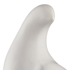 Atlas Fino Sculpture - Elegant Ceramic Bird Accent for Modern Decor, Minimalist Design, White Finish AC11314-01